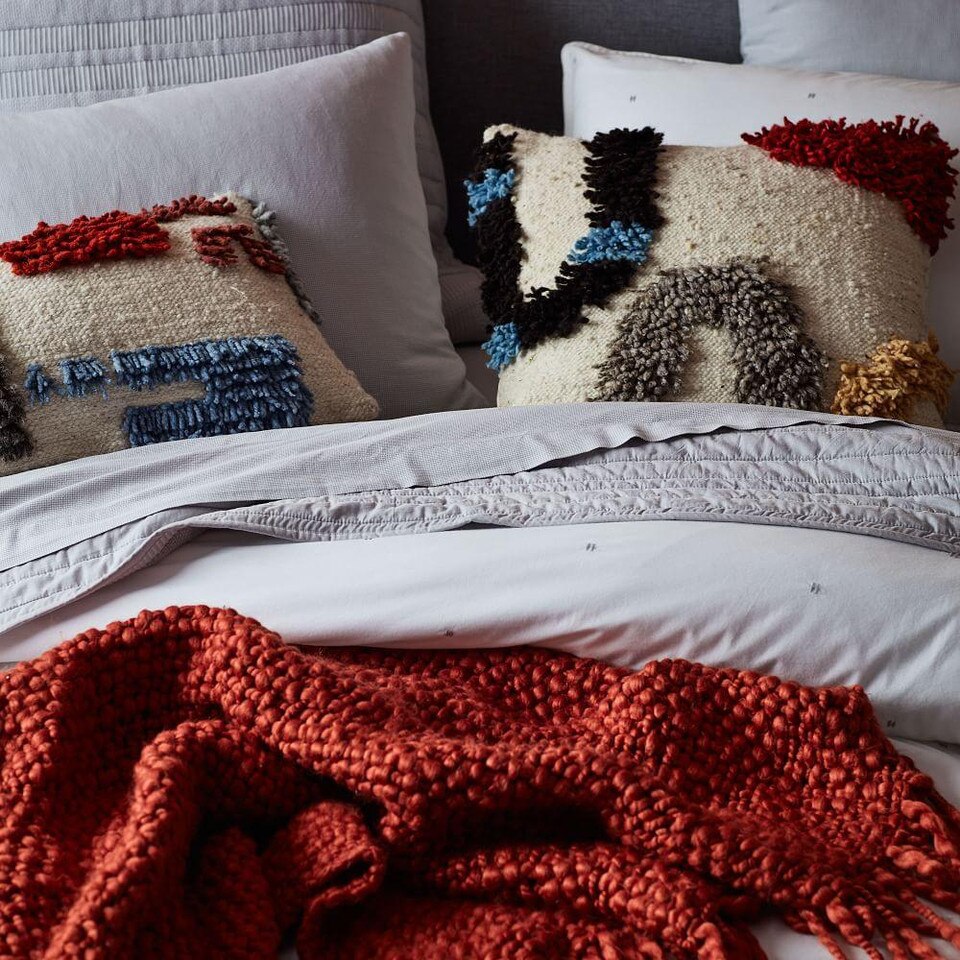Solid Basketweave Throw west elm Australia